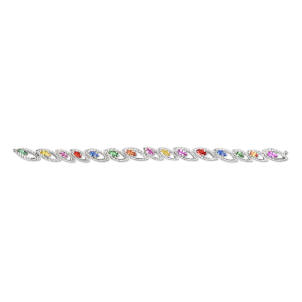 Petali Multi Coloured Sapphire Bracelet