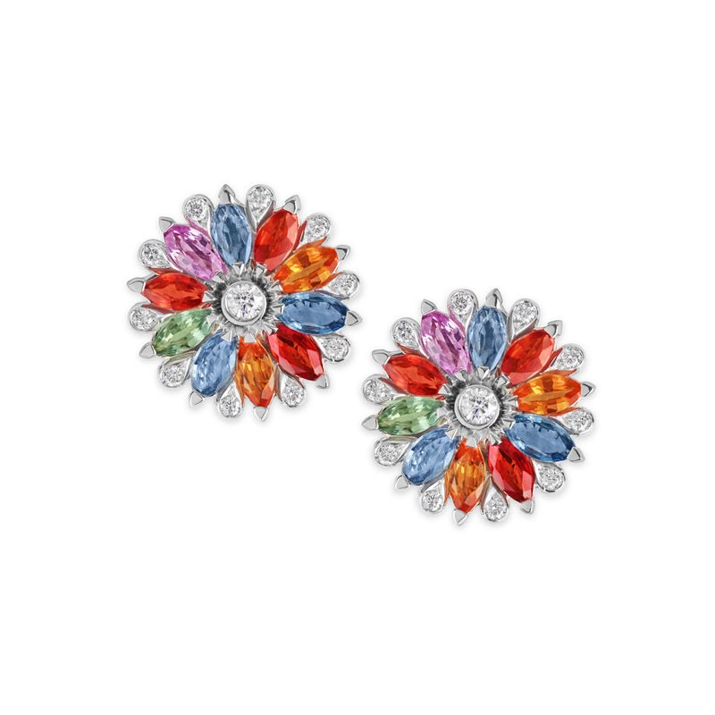Amore Dalia Multicoloured Sapphire Earrings