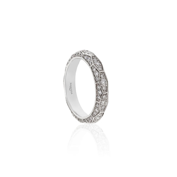 Ophidian Diamond White Gold  Band Ring