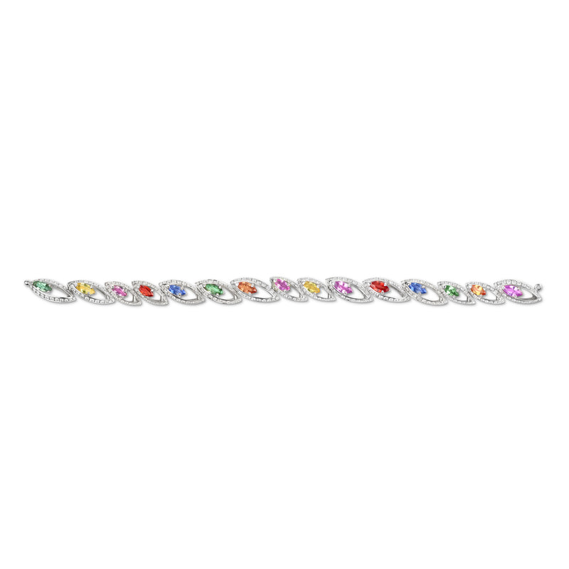Petali Multi Coloured Sapphire Bracelet