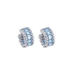 Amore Eternity Aquamarine Small Hoop Earrings