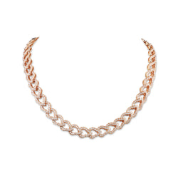 Kashmir Rose Gold and Diamond Chain Necklace