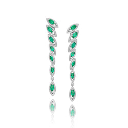 Petali Emerald Drop Earrings