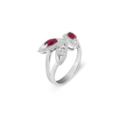 Petali Flora Ruby and Diamond Ring