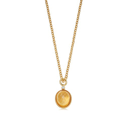 Venice Domed Faceted Citrine Pendant