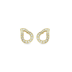 Kashmir Yellow Gold and Diamond Reverse Earrings