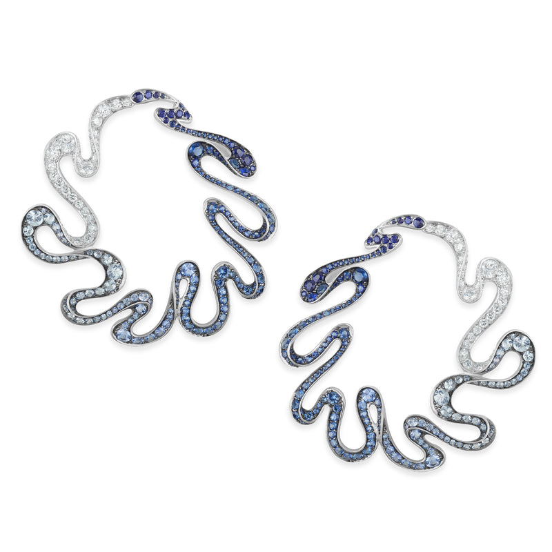 Danza Blue Sapphire Ribbon Earrings