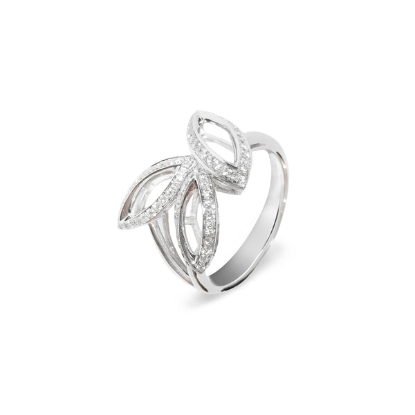 Petali Flora Diamond Pave Ring
