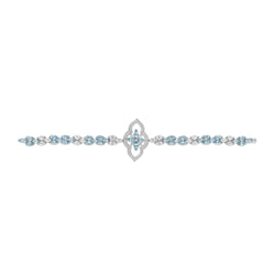Stella Aquamarine and Diamond Bracelet