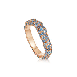 Starlight Roma Rose Gold Blue Sapphire Ring