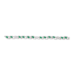 Petali Emerald and Diamond Bracelet